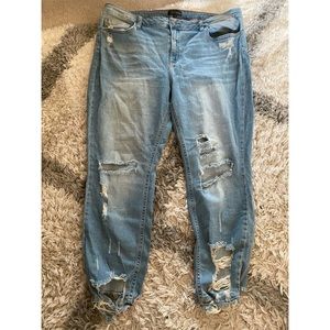 Plus size 20 curvy sense skinny distressed jeans